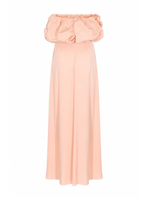 Abito bustier MSEOPEROSO in satin e taffetà Beige Rosa MAX MARA STUDIO | 2616221054600005